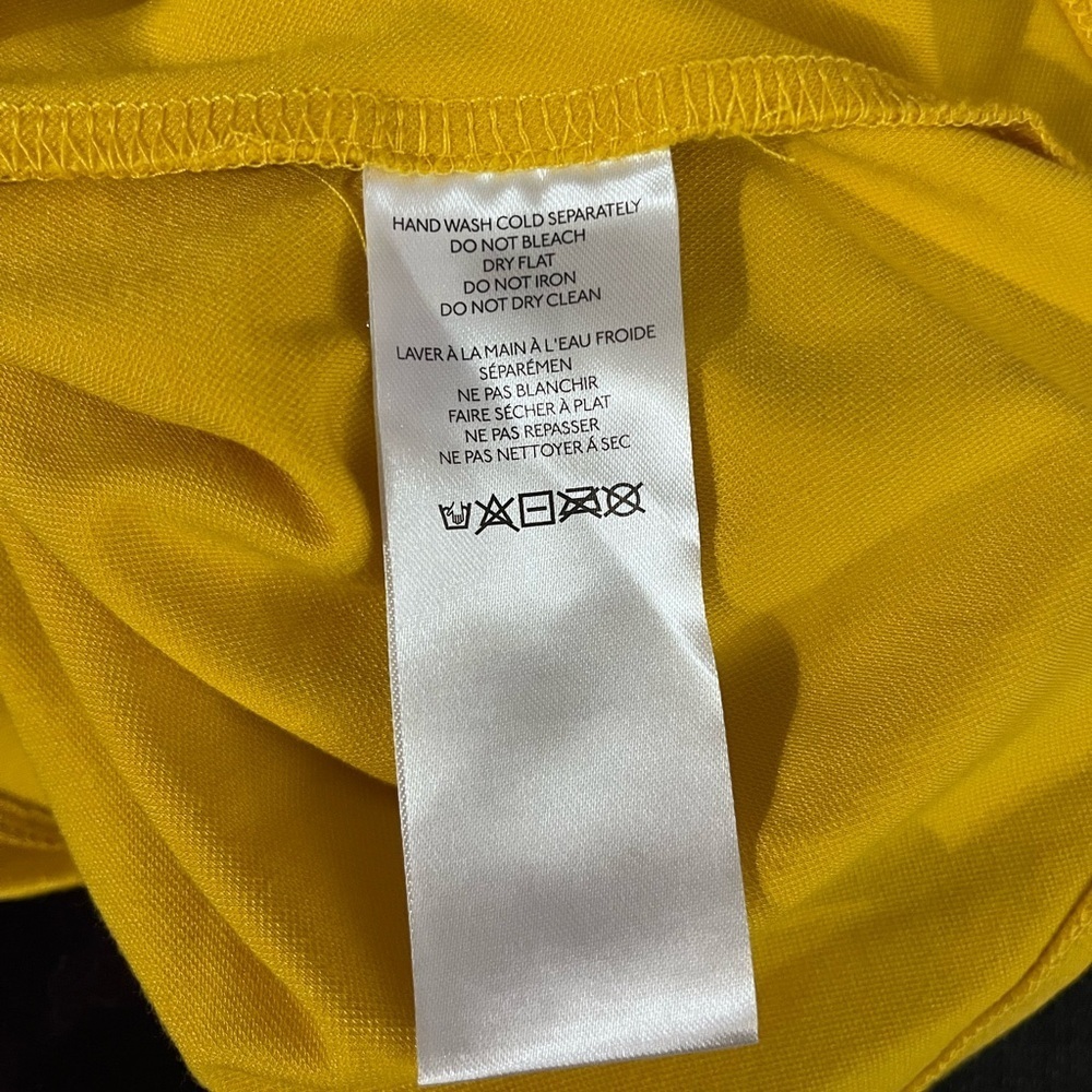 NWOT Anthropologie Yellow Ruffle Sleeve Blouse - Picture 9 of 9
